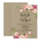 Rustic Floral Wedding Invitation/kraftpaperprintbg