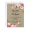 Rustic Floral Wedding Invitation/kraftpaperprintbg