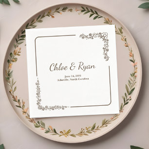 Rustic Floral Wedding Napkins