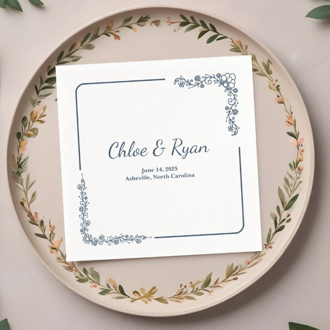 Rustic Floral Wedding Napkins (Creator Uploaded)