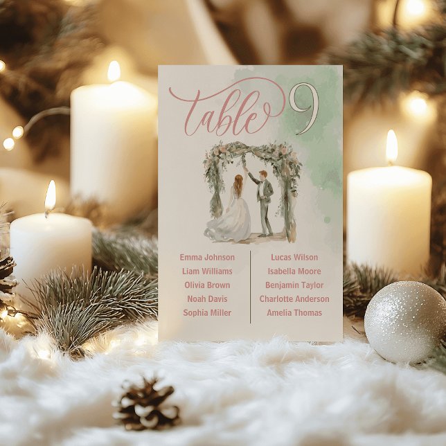 Rustic Floral Wedding Table Cards Seating Plan (Rustic Floral Wedding Table Cards Seating Plan)