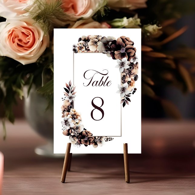 Rustic Floral Wedding Table Number (Creator Uploaded)