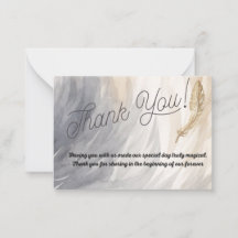 Rustic Floral Wedding Thank You Card