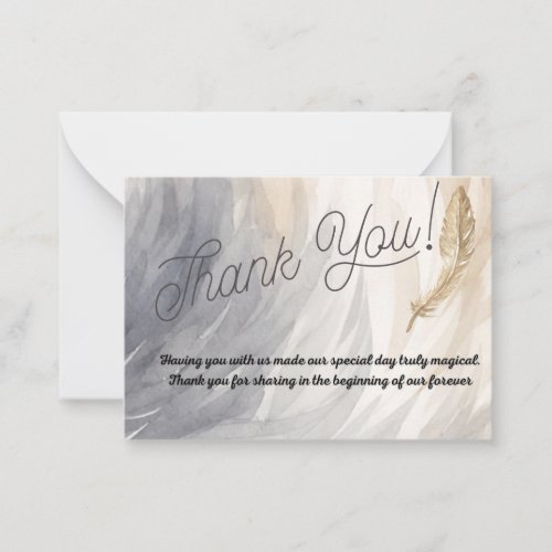 ​Rustic Floral Wedding Thank You Card
