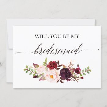 Rustic Floral Will You Be My Matron Of Honor-2 Invitation by Precious_Presents at Zazzle