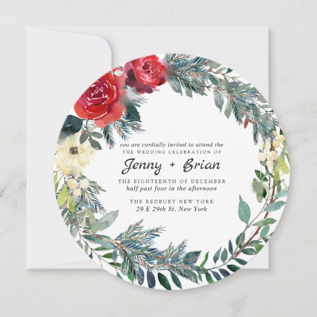 Rustic Floral | Winter Botanical Wedding (Front)