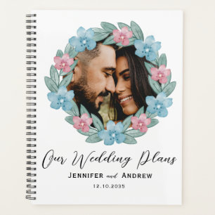 Rustic Floral Wreath & Calligraphy Wedding Planner