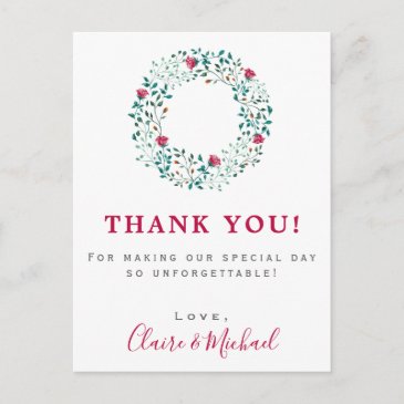 Rustic Floral Wreath | Thank You Wedding
