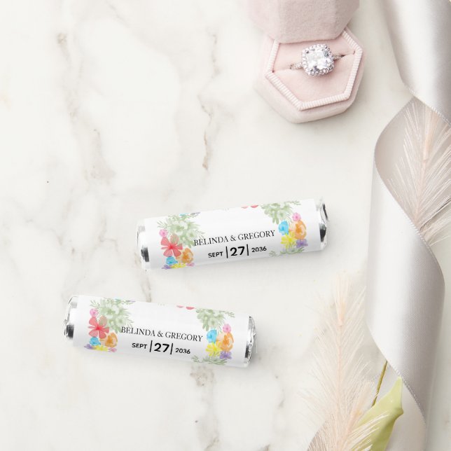Rustic Floral Wreath Wedding   Breath Savers® Mints (Wedding)