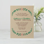 Rustic Floral Wreath Wedding Invitation | Zazzle