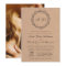 Rustic Floral Wreath Wedding Photo Invitation