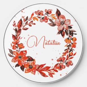 Rustic Floral Wreath Wireless Charger