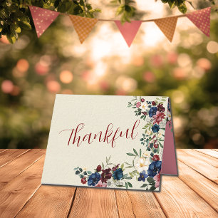 Rustic Florals Holiday Generic Custom Message Card