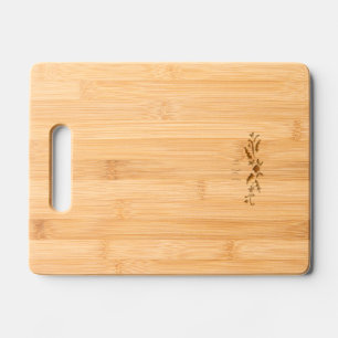 Rustic Florals with Initials on Cutting Board