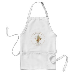 Rustic Flower Catering Bakery Chef Cook Adult Apron
