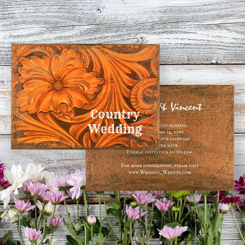 Rustic Flower Country Wedding Save the Date