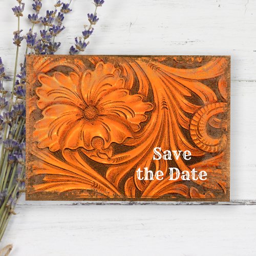Rustic Flower Country Western Save the Date Invitation