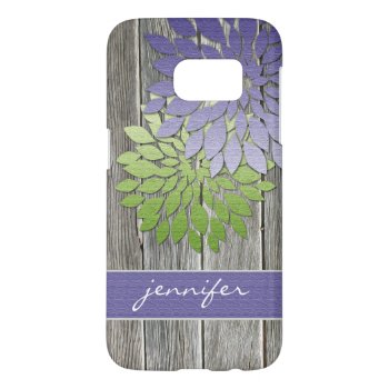 Rustic Flower Petals On Barn Wood Background Samsung Galaxy S7 Case by Case_by_Case at Zazzle