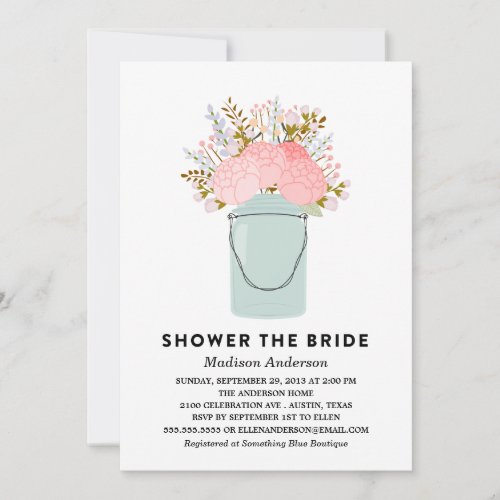 RUSTIC FLOWERS  | BRIDAL SHOWER INVITATION