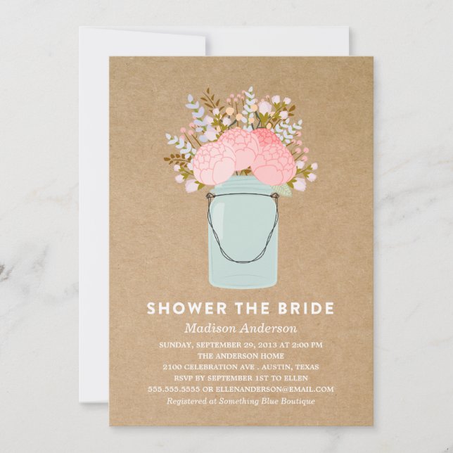 RUSTIC FLOWERS  | BRIDAL SHOWER INVITATION (Front)
