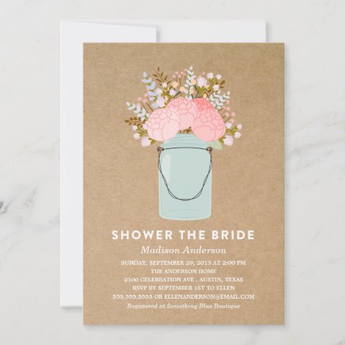 RUSTIC FLOWERS  | BRIDAL SHOWER INVITATION