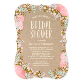 Rustic Flowers | Bridal Shower Invitation