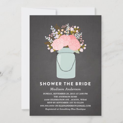 RUSTIC FLOWERS | BRIDAL SHOWER INVITATION
