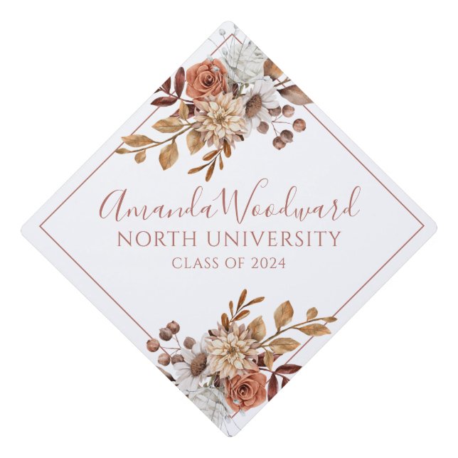 Rustic Flowers Cap Toppers (Front)