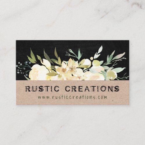 Rustic Flowers Handmade Candles And Soy Wax Melts Business Card