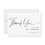 Rustic Flowers Minimal Modern Script Bridal Shower Thank You Card Rustic Flowers Minimal Modern Script Bridal Shower Thank You Card
