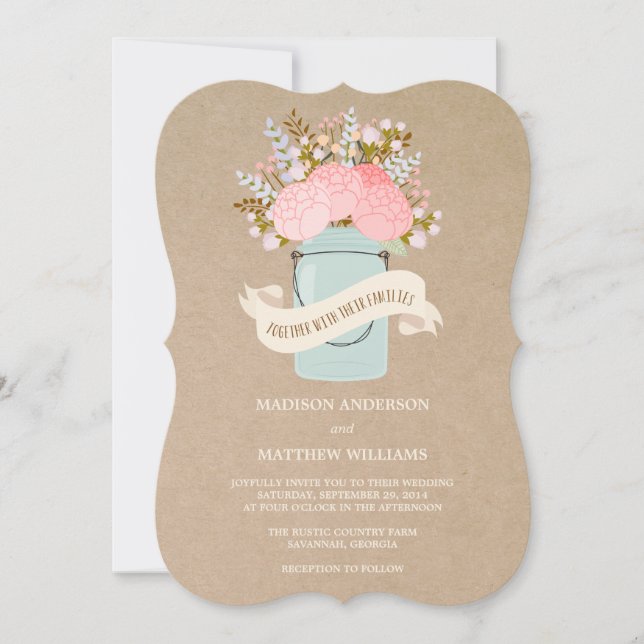 Rustic Flowers | Wedding Invitation (Front)