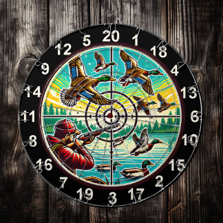 Rustic Flying Ducks Target Art Dart Board