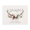 Rustic foliage and antler save the date