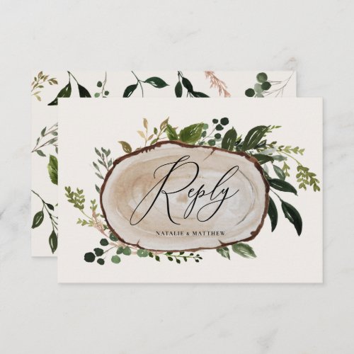 Rustic Foliage Farmhouse Elegant Wedding details Enclosure Card