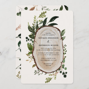 Rustic Foliage Farmhouse Elegant Wedding Save The Date