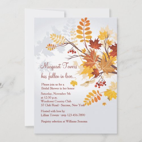 Rustic Foliage Invitation