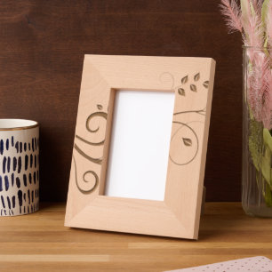 Rustic Foliage Leaves Botanical Photo Engraved Frames