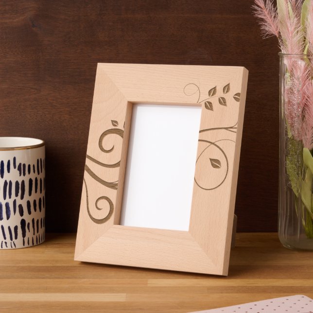 Rustic Foliage Leaves Botanical Photo Engraved Frames (Left)