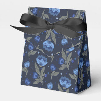 Rustic folk art floral texture favor boxes