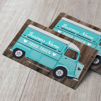 Rustic Food Truck Street Festival Van Catering  Business Card by cardfactory at Zazzle