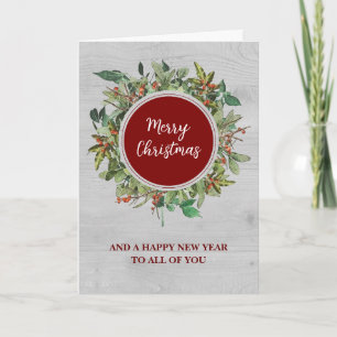 Rustic For Group Christmas Holiday Card