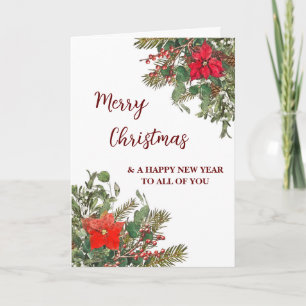 Rustic For Group Christmas Holiday Card