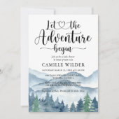 Rustic Forest Adventure Mountains Baby Shower Invitation (Front)