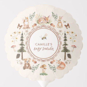 Rustic Forest Animals Baby Shower Balloon