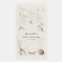 Rustic Forest Animals Elegant Baby Shower
