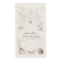 Rustic Forest Animals Elegant Baby Shower Paper Guest Towels