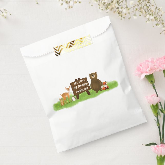 Rustic Forest Animals Kid's Birthday Favor Bag (Sealed)