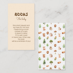 Rustic Forest Baby Shower Book Request Enclosure Card