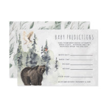 Rustic Forest | Baby Shower Guessing Game Invitation
