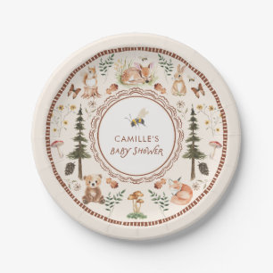 Rustic Forest Baby Shower Paper Plates